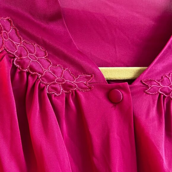 Vanity Fair Vintage Red Size 34 Pajama Top & Pants Set Satin Nylon - Picture 2 of 6